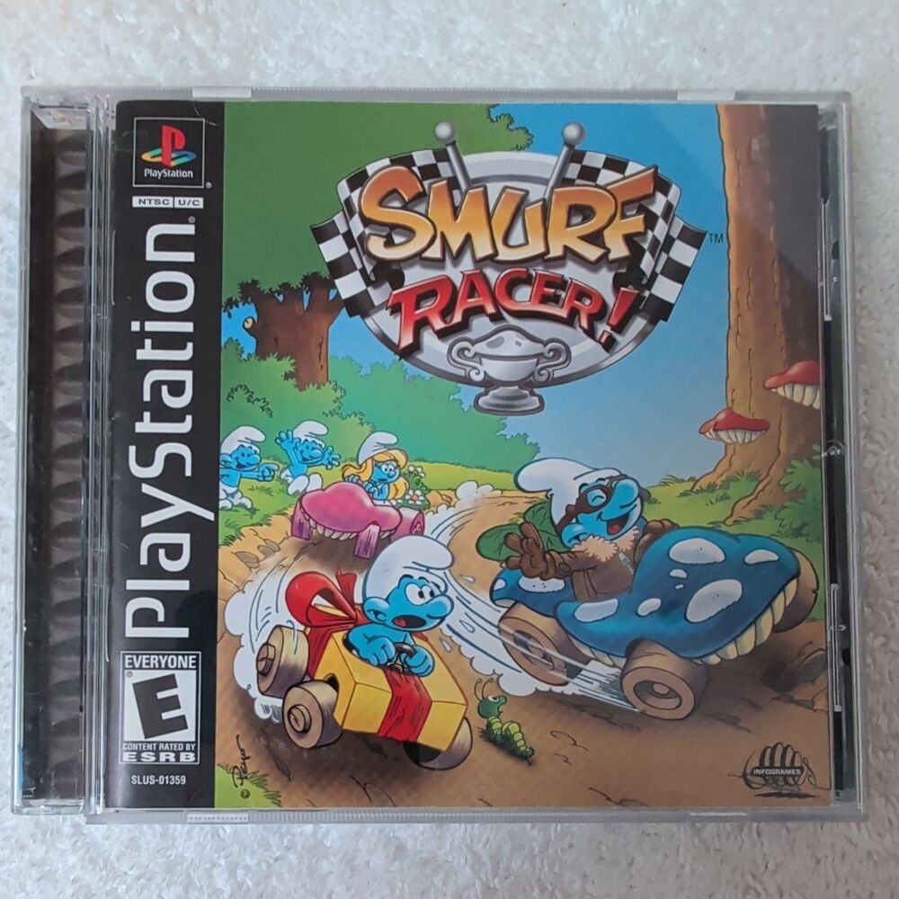Smurf Racer (Sony PlayStation 1, PS1, 2001) Complete W / Manual